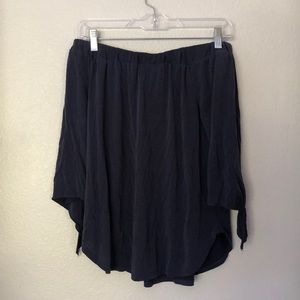 navy blue off the sleeve 1/2 sleeve shirt